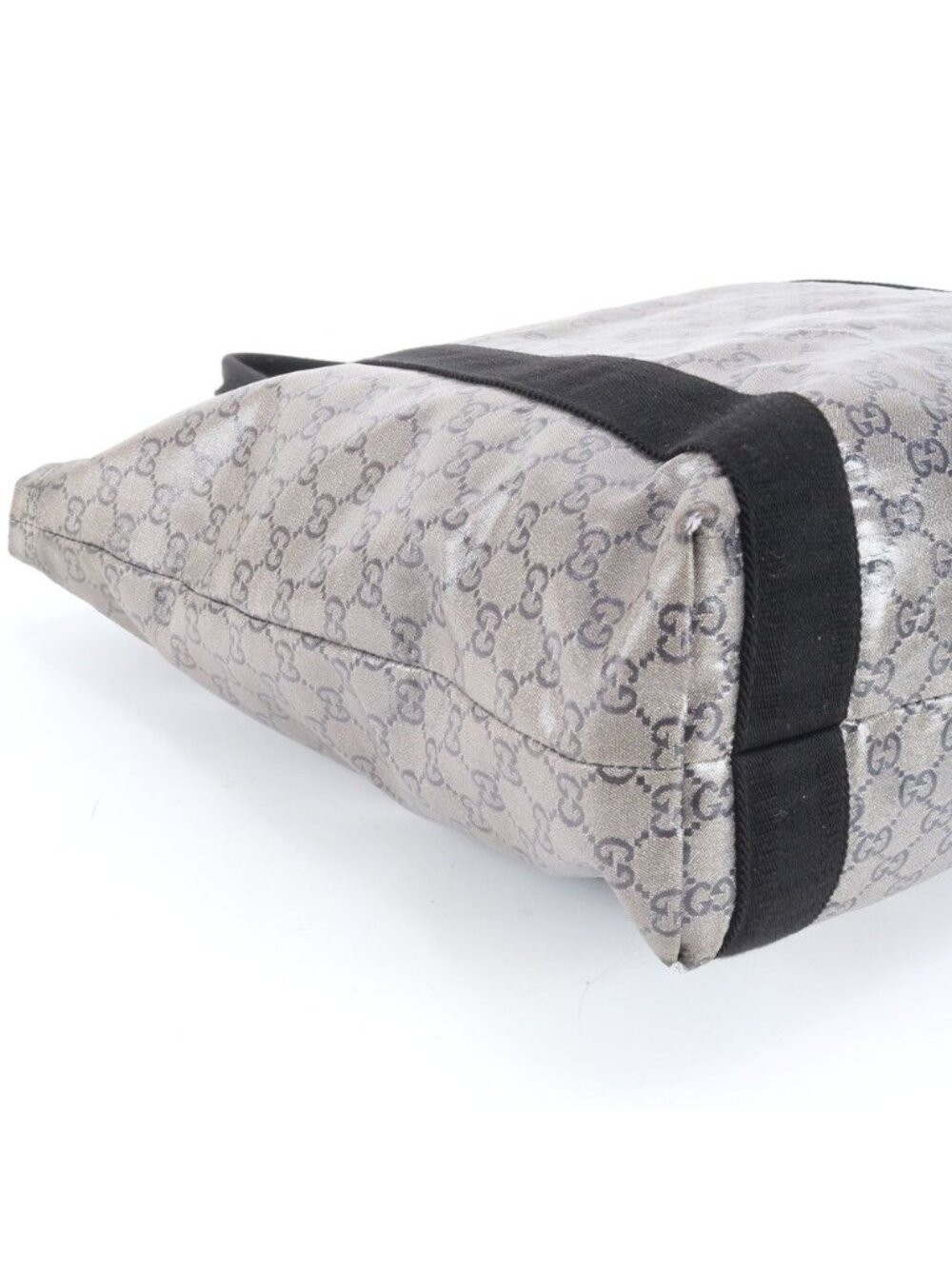 ★SOLD★ Gucci GG Crystal Leather Tote Shoulder Hand Black Ebe - Picture 6 of 11